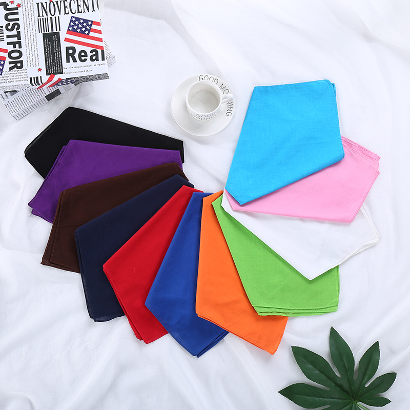 Street Fashion Hip Hop - Headscarf Cotton Solid Color Red White