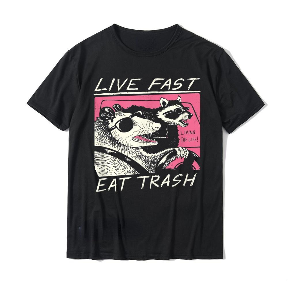 Street Fashion Hip Hop - Live Fast! Eat Trash! Man T
