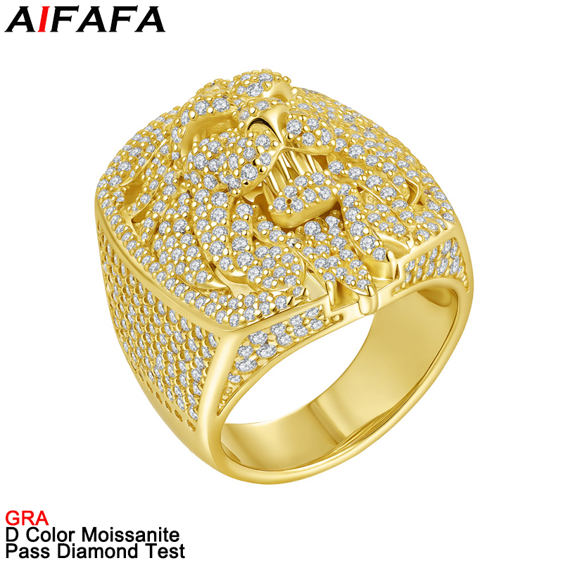 Street Fashion Rings - D Color Full Moissanite Diamond Rings