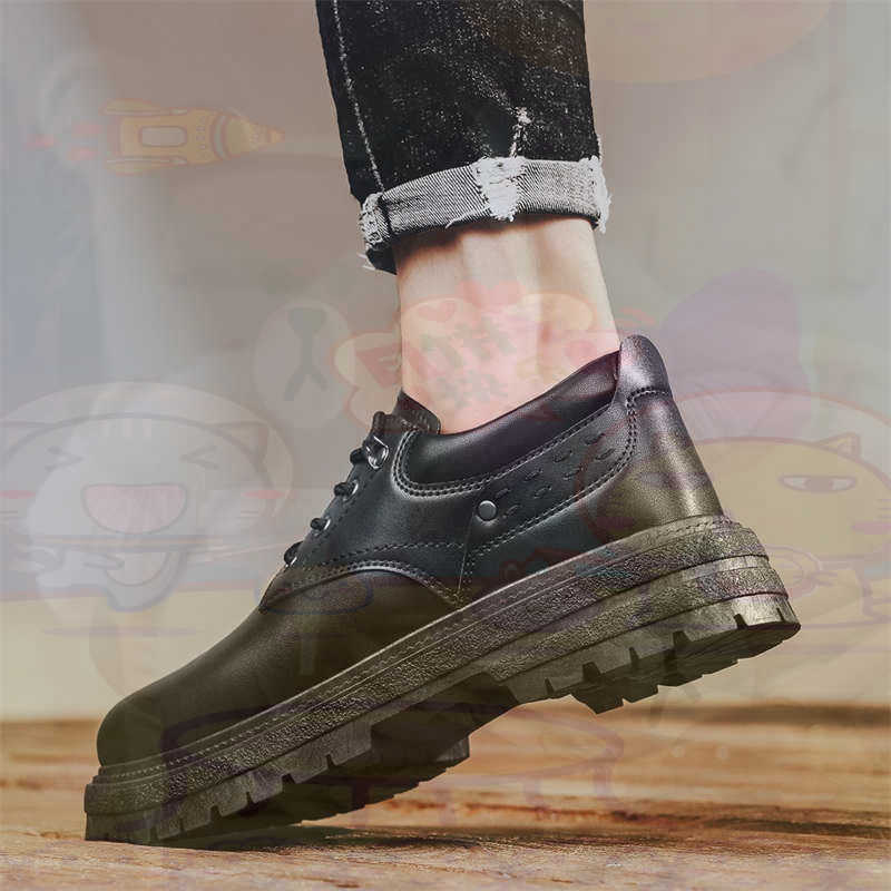 Street Fashion Uk - Dark Natural Leather Fashion Trainers Tennis