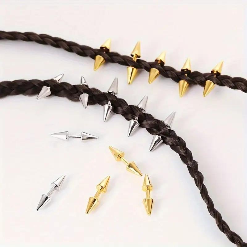 Street Fashion Rings - 5pcs Set Spiked Hair Clips Punk