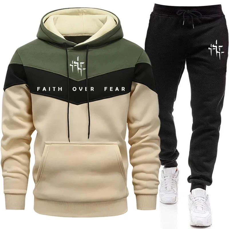 Faith Over Fear Men's Tracksui - Street Fashion Art review and price