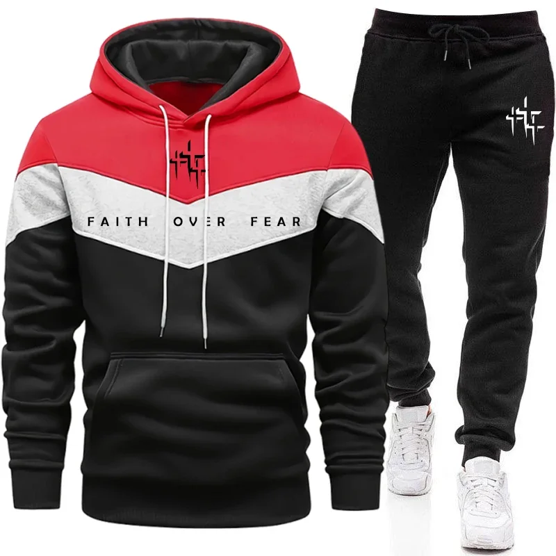 Faith Over Fear Men's Tracksui - Street Fashion Art review and price