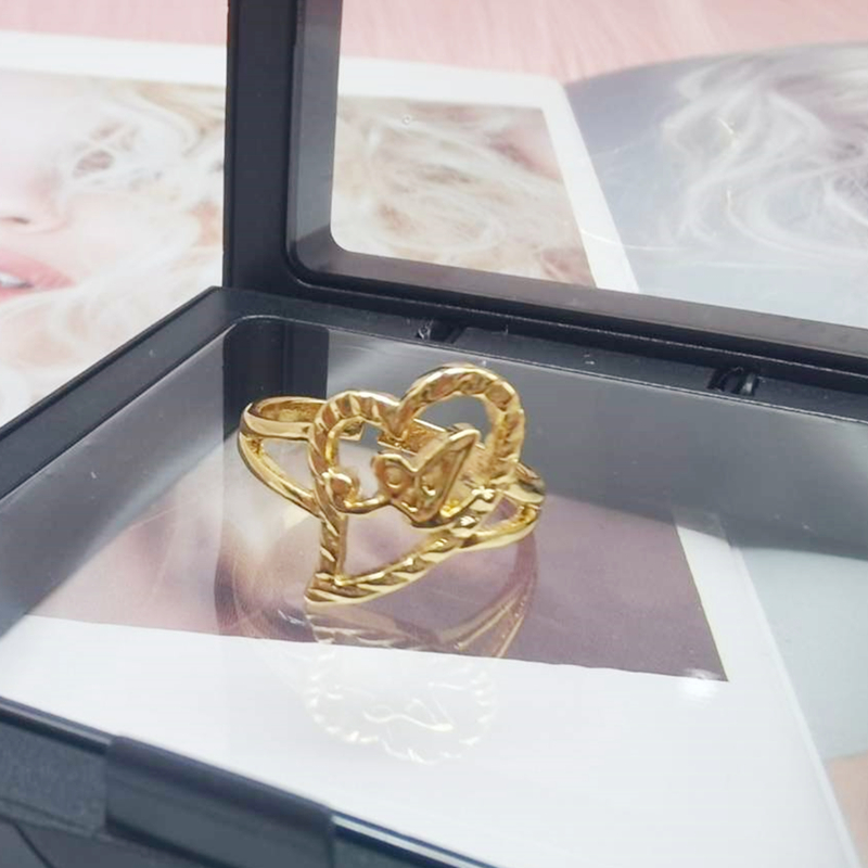 Duoying Custom Initial Rings P - Street Fashion Rings review and price