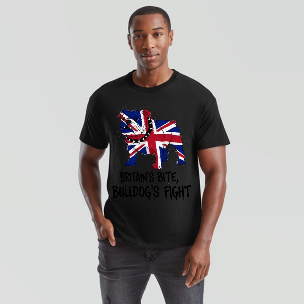Union Jack Bulldog T-Shirt Bri - Street Fashion Uk review and price