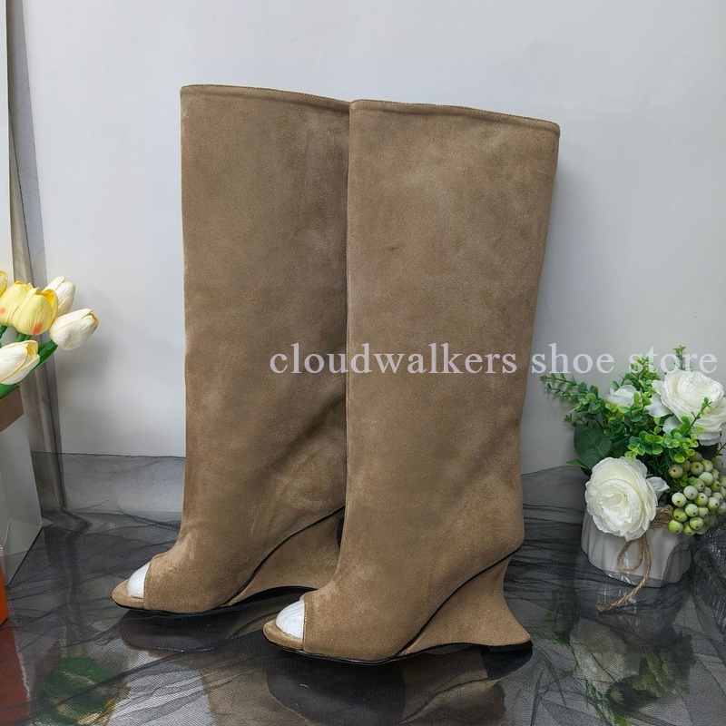 New Peep Toe Suede Strange Hee - Street Fashion Walk review and price