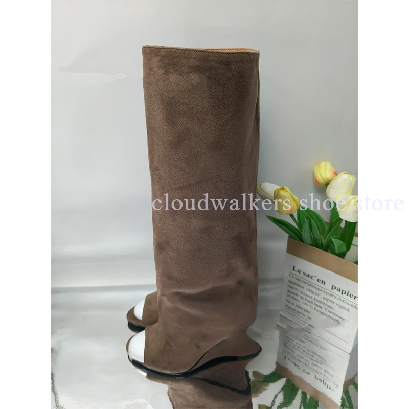 New Peep Toe Suede Strange Hee - Street Fashion Walk review and price