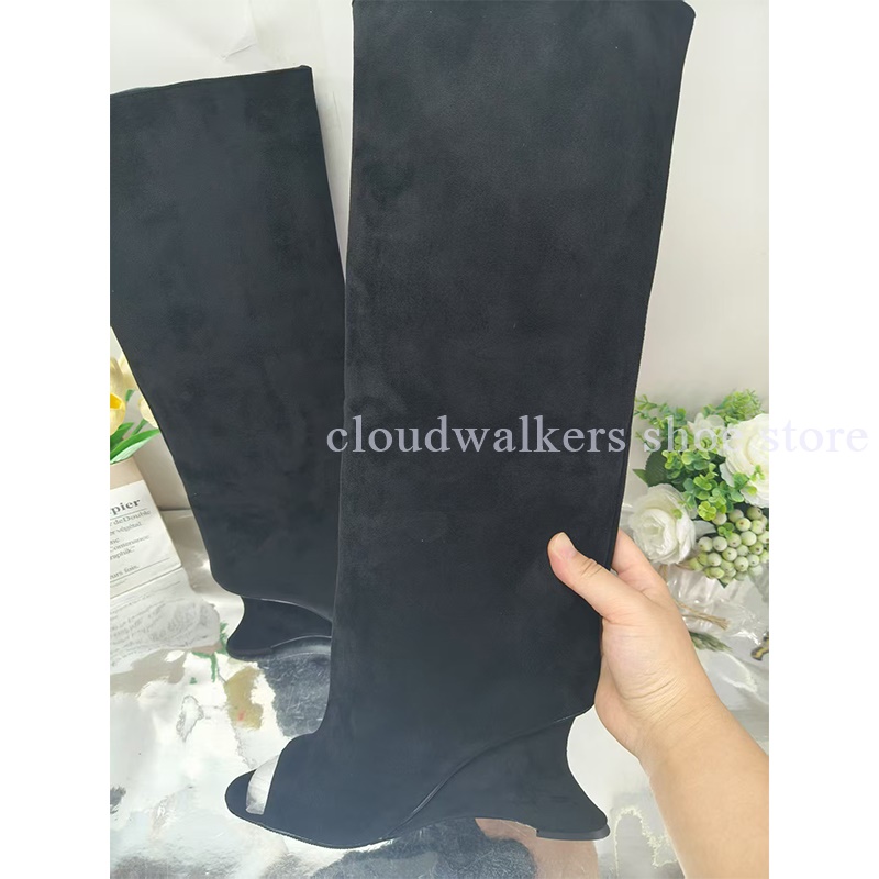 New Peep Toe Suede Strange Hee - Street Fashion Walk review and price