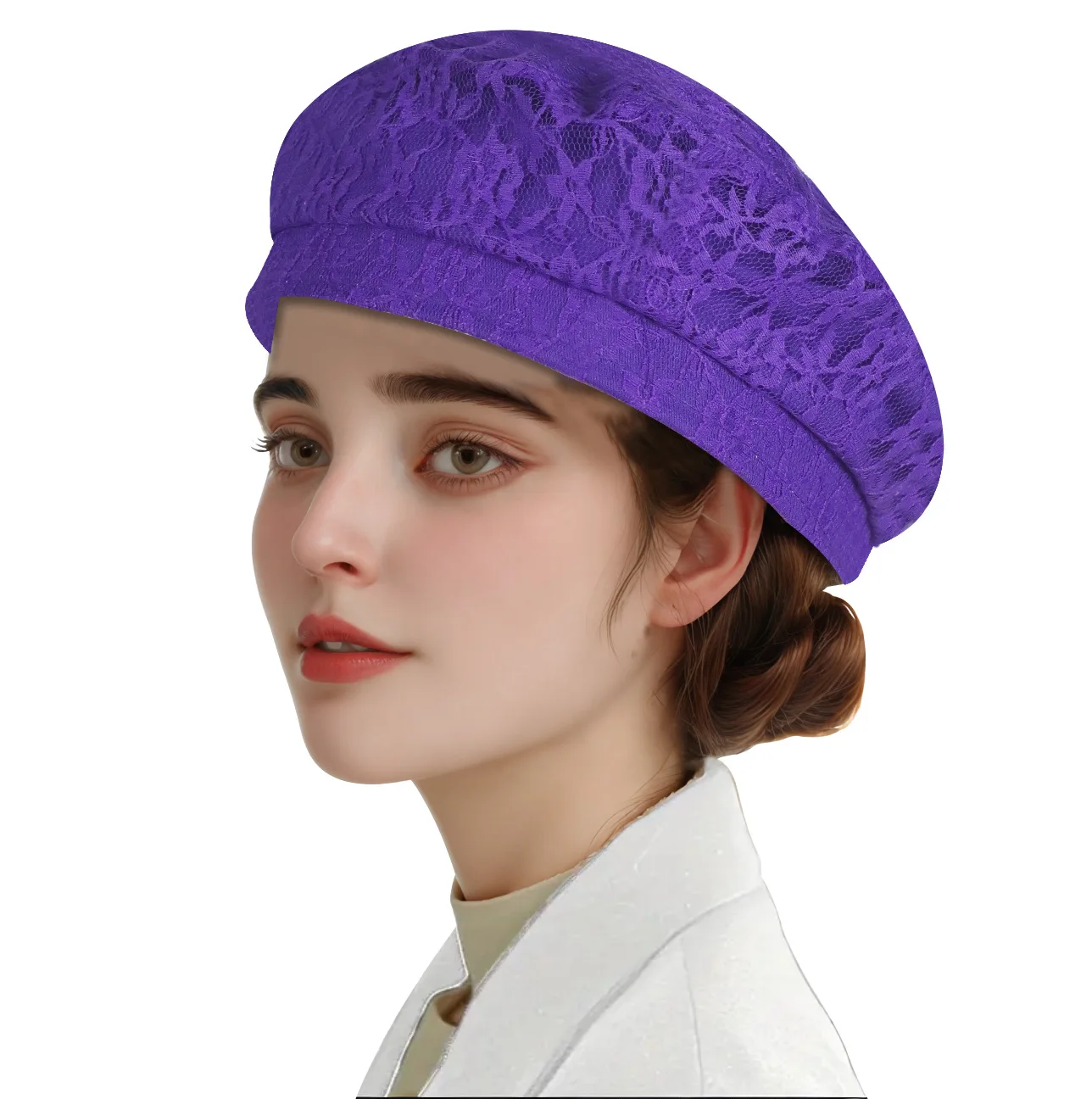 Lace Beret Ladies Summer Stree - Street Fashion Shoot review and price