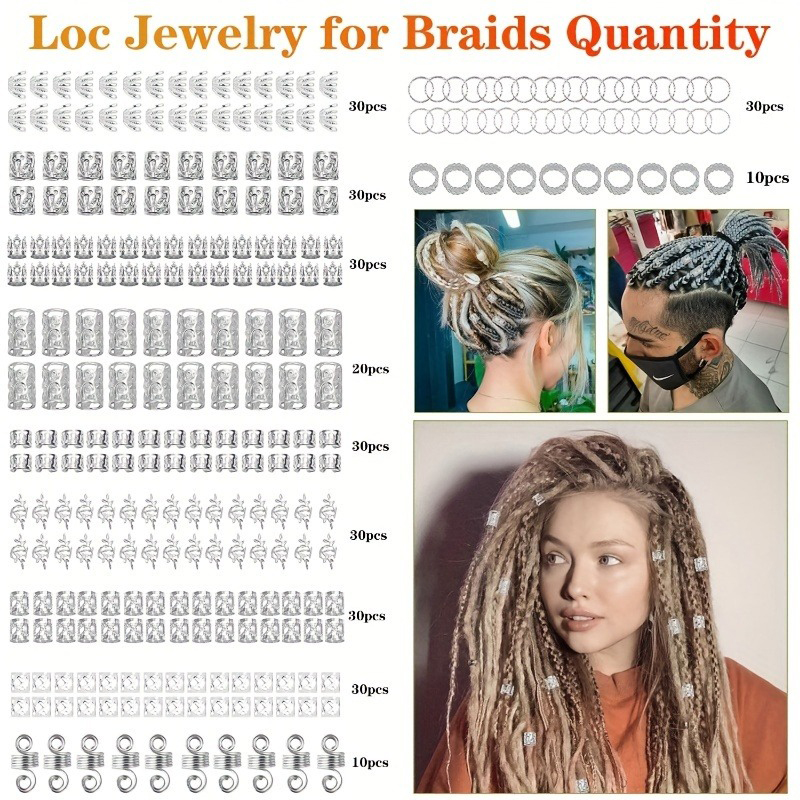 280pcs Silvery Metal Hair Brai - Street Fashion Rings review and price