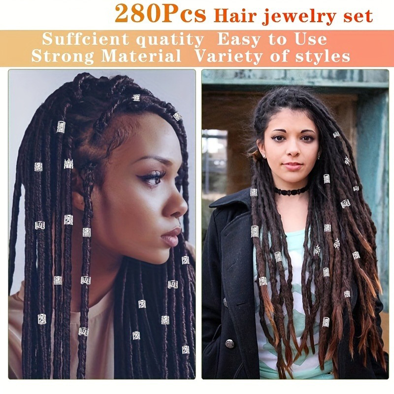 280pcs Silvery Metal Hair Brai - Street Fashion Rings review and price