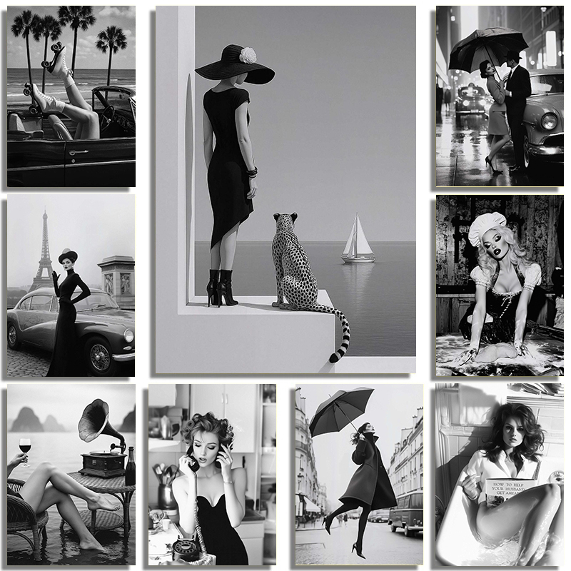 Black And White Fashion Street - Street Fashion Art review and price