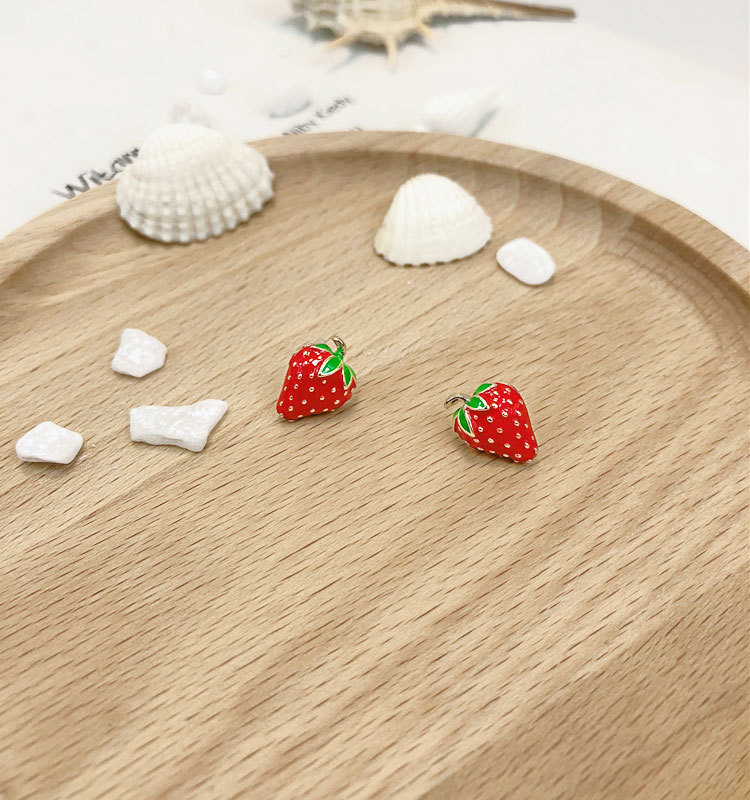 Acrylic Strawberry Earrings Fa - Street Fashion Shoot review and price