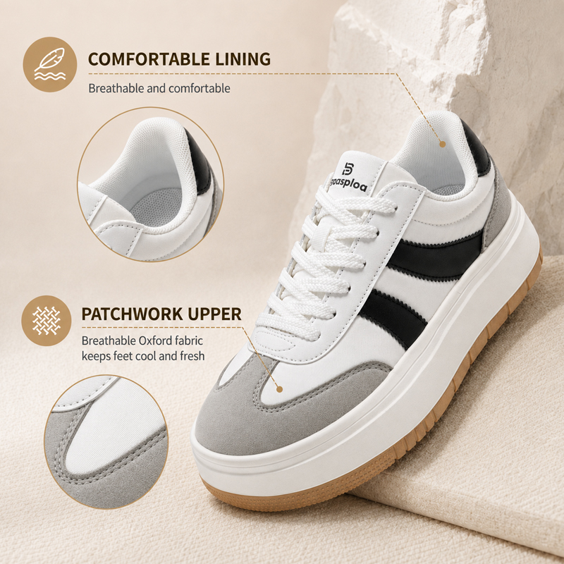 Baasploa Women Platform Sneake - Street Fashion Walking review and price