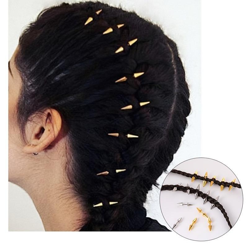 5pcs Set Spiked Hair Clips Pun - Street Fashion Rings review and price