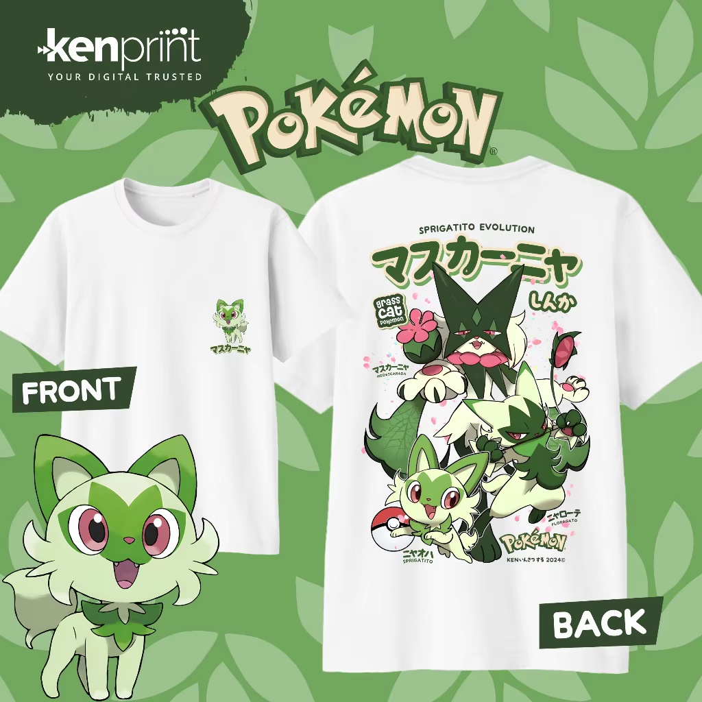 Anime Pokémon Sprigatito Evolu - Street Fashion Evolution review and price