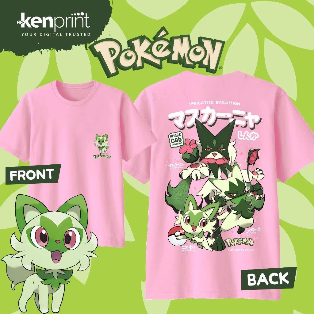 Anime Pokémon Sprigatito Evolu - Street Fashion Evolution review and price