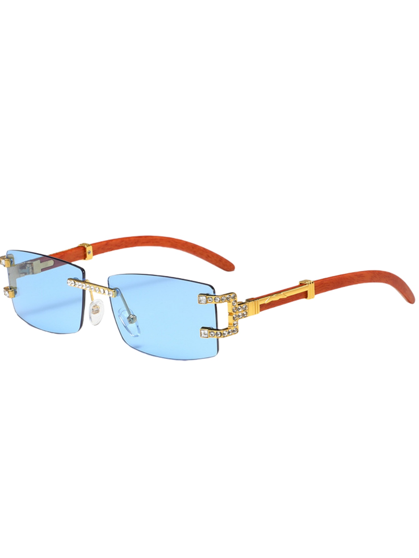 Wood leg retro fashion sunglas - Street Fashion Shoot review and price