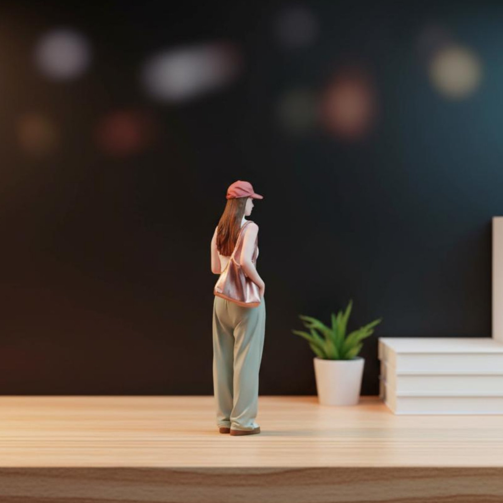 Girl Figure Holding Coffee Col - Street Fashion Pose review and price