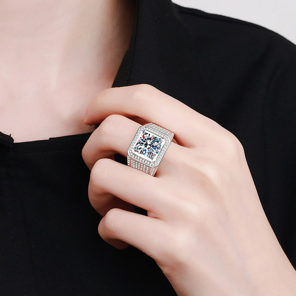 KNOBSPIN 5ct D Color Moissanit - Street Fashion Rings review and price